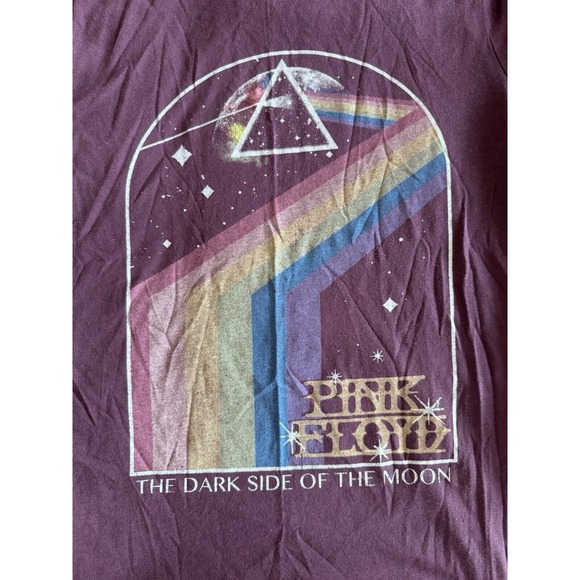 Pink Floyd Dark Side Of The Moon Purple Retro Size Small Shirt Short Sleeve EUC - Picture 4 of 9